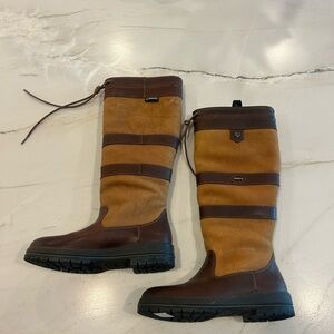 Dubarry of Ireland Ladies Galway Waterproof Brown & Tan Leather Boots